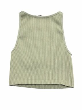 Sage Green Ribbed Crop Top